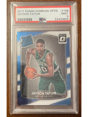 2017 Jayson Tatum Panini Donruss Optic # 198 RC Rookie MINT PSA 9 Boston Celtics